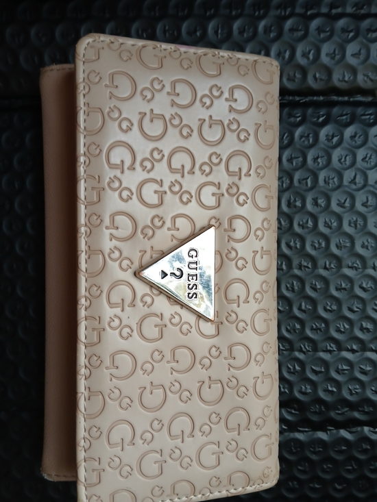 Guess Handbags - Guess Beige Embossed Logo Wallet